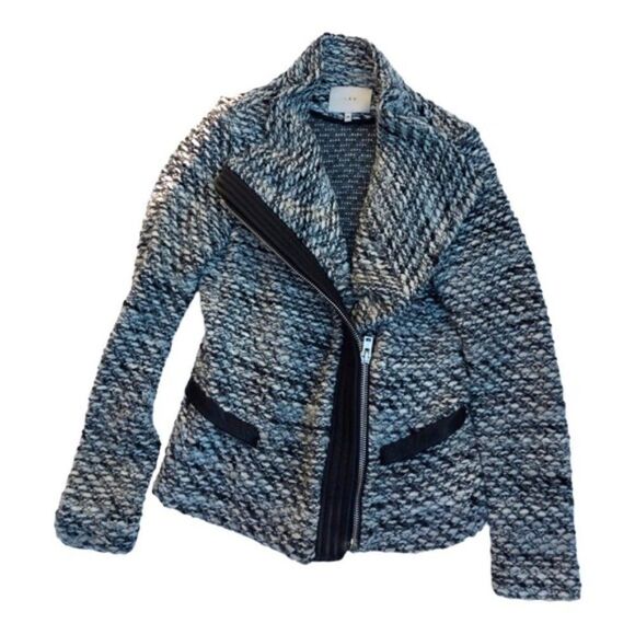 𝅺IRO Noaphina Tweed Leather Trim Coat - Picture 2 of 9